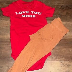 Okie Dokie Love you More outfit size 9 months